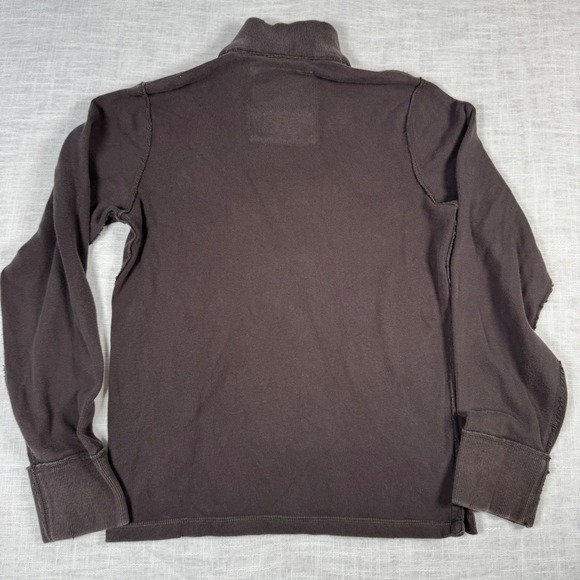 Y2K Abercrombie Fitch Men L Brown AF Logo Sweater Long Sleeve Grunge Faded VTG - Picture 2 of 14